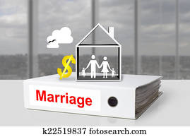 büro, binder, familie, haus, hochzeit