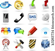 communicatie, iconen