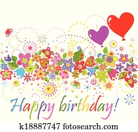 Clip Art of birthday cake k5774588 - Search Clipart, Illustration ...