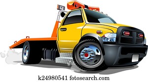 caricatura, caminhão reboque