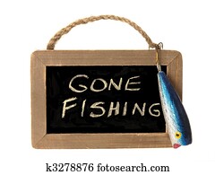 Gone fishing sign
