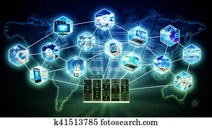 Internet Server Technology Concept Internet Server Technology Concept