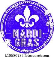 Mardi Gras Holida Stamp Mardi Gras Holida Stamp