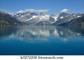montanhas, de, geleira ladra parque nacional, alasca