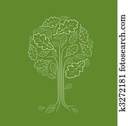 Vintage abstract tree