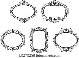 Vintage dividers and borders Clipart | k8096422 | Fotosearch