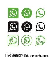 Whatsapp social media icons Whatsapp social media icons