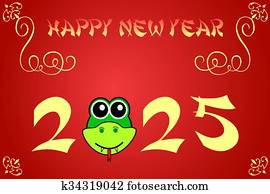 שמח, ראש שנה סיני, כרטיס, דוגמה, ל, 2025