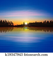abstract background with forest lake abstract background with forest lake