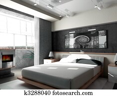 Bedroom in the morning Bedroom in the morning