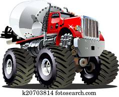 Cartoon Mixer Monster Truck Cartoon Mixer Monster Truck