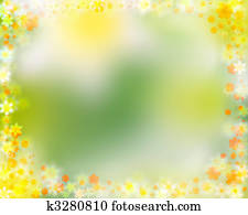 colorful spring floral border colorful spring floral border