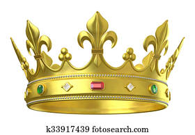 Gold crown with jewels Gold crown with jewels