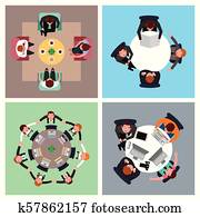 people working process