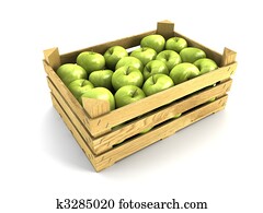 wooden crate full of apples wooden crate full of apples