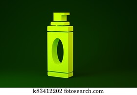 Yellow Shaving gel foam icon isolated on green background. Shaving cream. Minimalism concept. 3d illustration 3D render Yellow Shaving gel foam icon isolated on green background. Shaving cream. Minimalism concept. 3d illustration 3D render
