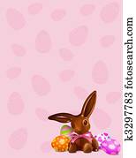 Chocolate Easter bunny background Chocolate Easter bunny background