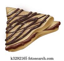 Crepe with chocolate Crepe with chocolate