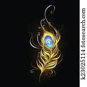 golden peacock feather golden peacock feather