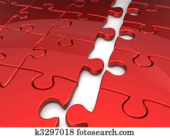 Joining puzzle business concept