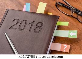 Notebook on a desk 2018 Notebook on a desk 2018