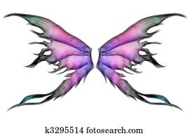 Angel wings Drawing | k7637843 | Fotosearch