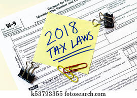 W9 2018 Tax Laws Concept W9 2018 Tax Laws Concept