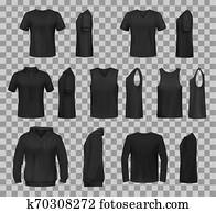 Women shirts clothes black 3D template models