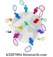 אנשים מדברים, מסביב, הגלובוס