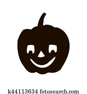 セット カボチャ シルエット アイコン の 日 ハロウィーン イラスト K Fotosearch