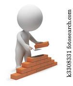 3d small people - builder 3d small people - builder