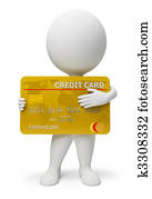 3d small people - credit card 3d small people - credit card