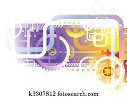 abstrakt, technologie abstrakt, technologie