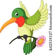 Cartoon funny hummingbird Cartoon funny hummingbird