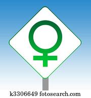 Female gender symbol sign