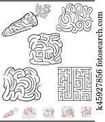 labirinto, lazer, jogo, jogo