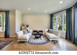 Living room in suburban home Living room in suburban home
