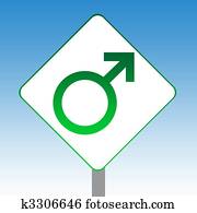 Male gender symbol sign