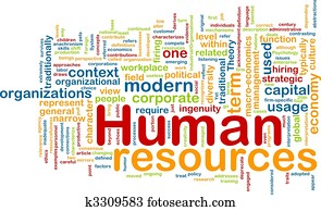 recursos humanos, plano de fondo, concepto