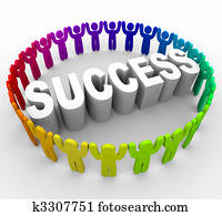 Succeed - People Surrounding Word