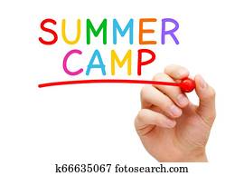 Summer Camp Handwritten Colorful Concept Summer Camp Handwritten Colorful Concept