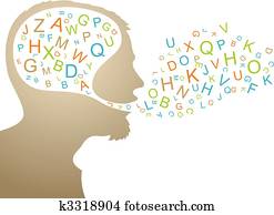 Abstract speaker silhouette Abstract speaker silhouette