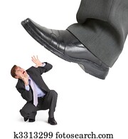 Big foot of crisis crushes small entrepreneur Big foot of crisis crushes small entrepreneur