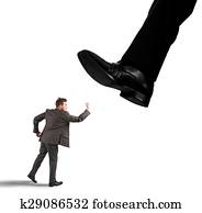 hombre de negocios, contra, jefe