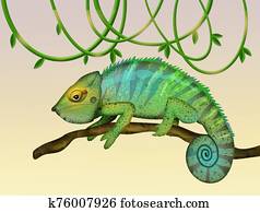 illustration of chameleon illustration of chameleon