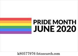 LGBT Pride Month. Holiday concept. Template for background, banner, card, poster with text inscription. Vector EPS10 illustration.