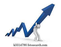 mann, unterstützen, blau, tabelle, pfeil