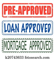 mortgage , loan , pre-approved set stamp mortgage , loan , pre-approved set stamp