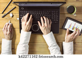 multitasking businessman