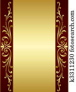 Vintage scroll background in red go Vintage scroll background in red go